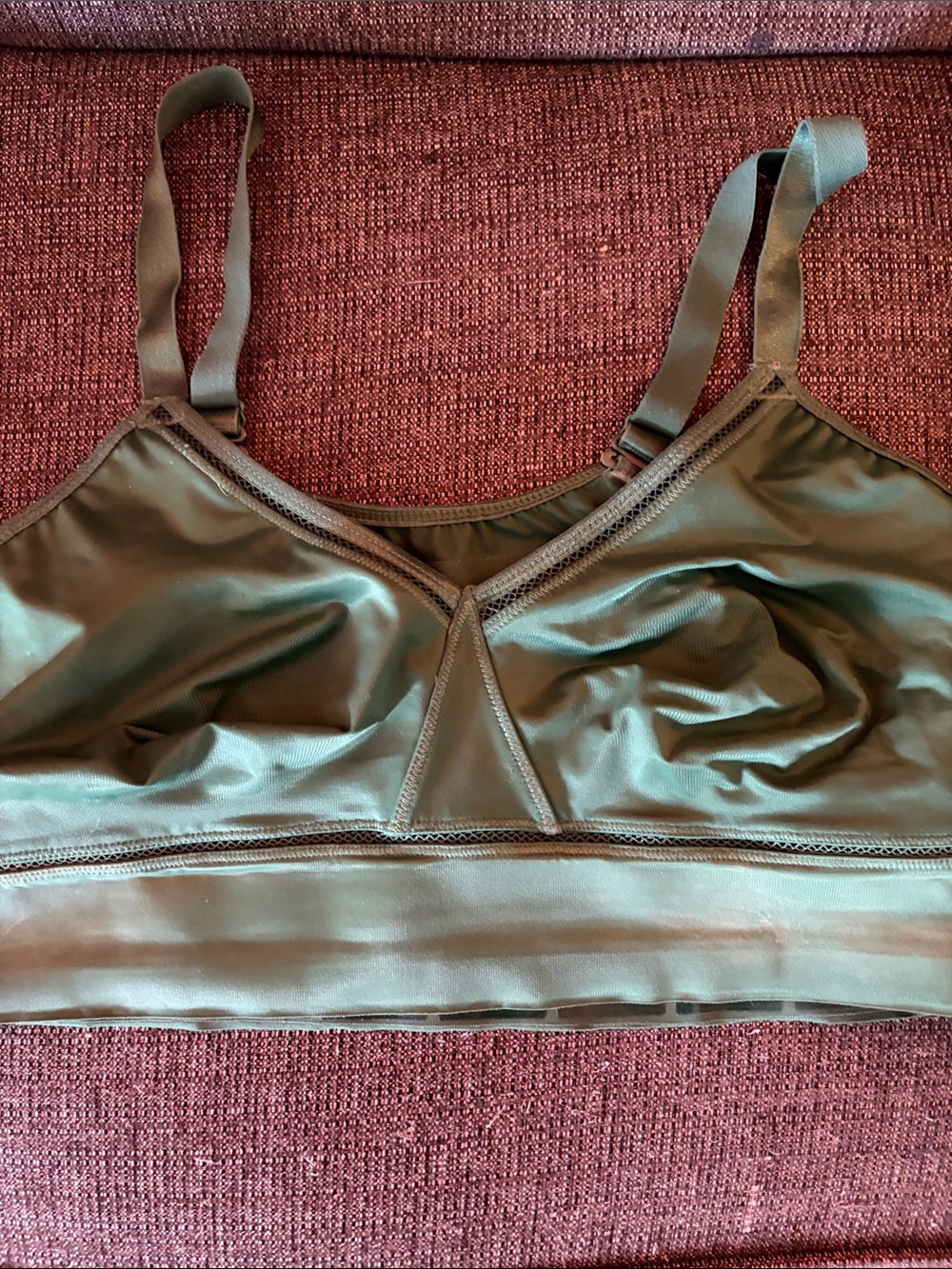 Ruby Ribbon Olive Wireless Comfort Bra